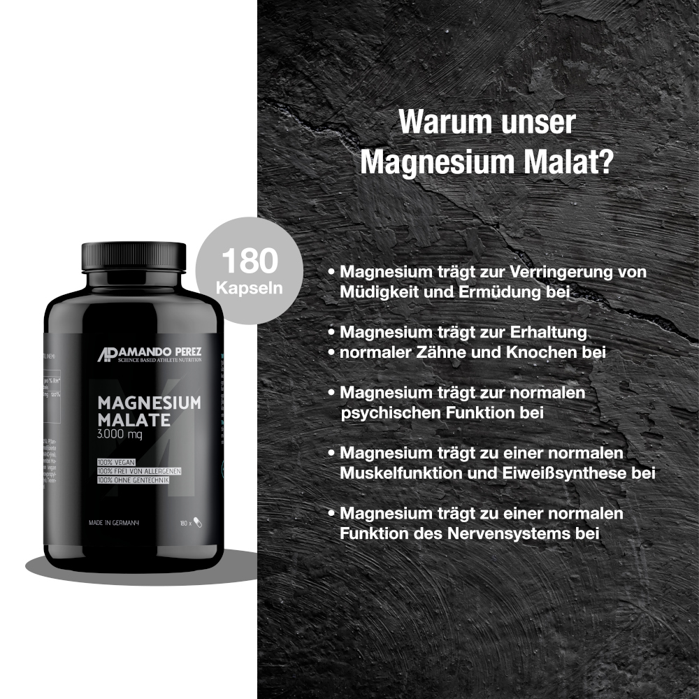 Magnesium Malate 3000 mg Tabletten vegan 180 St Tabletten