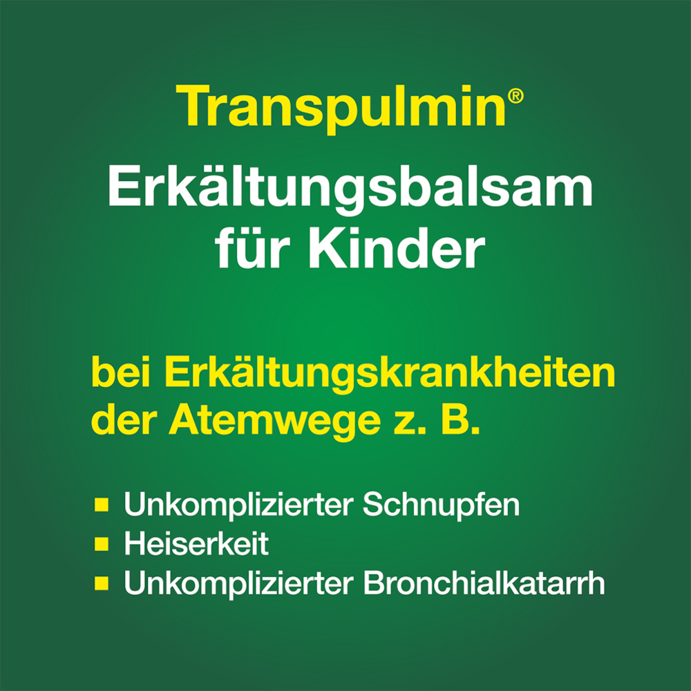 Transpulmin Erkältungsbalsam für Kinder 40 g Creme
