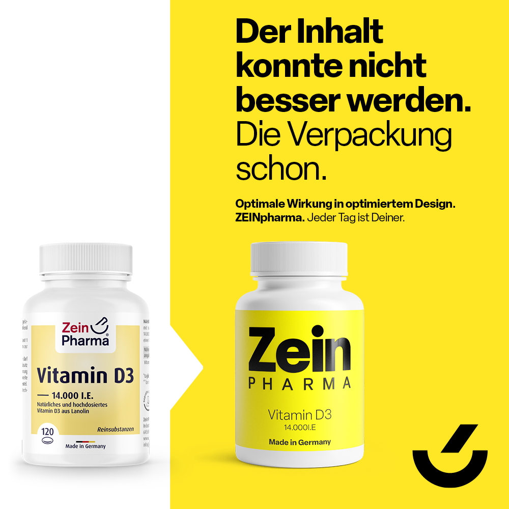Zein Pharma Vitamin D3 14.000 I.E. 120 St Weichkapseln