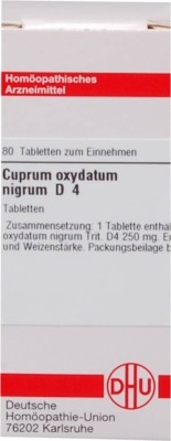 CUPRUM OXYDATUM nigrum D 4 Tabletten 80 St Tabletten