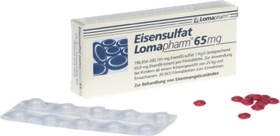 Eisensulfat Lomapharm 65mg 100 St Überzogene Tabletten