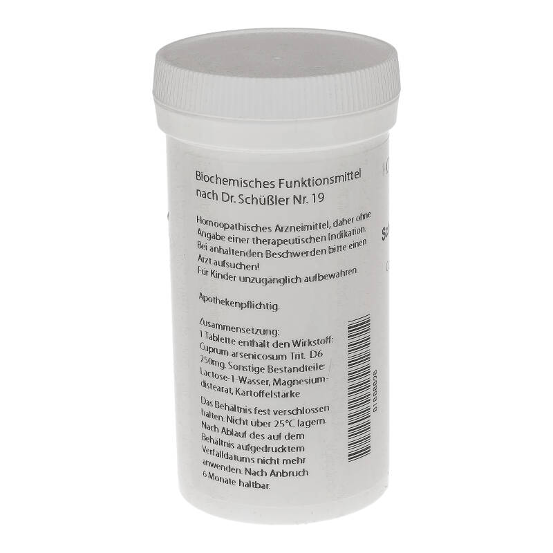 HOMOEOPATHIEFUCHS Schüssler-Salz Nummer 19 Cuprum arsenicosum D6 Biochemie 400 St Tabletten