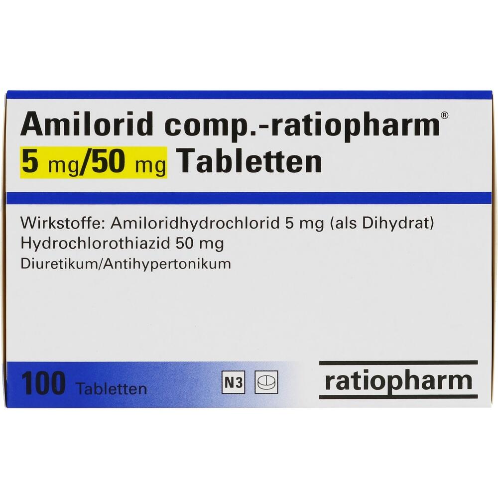 Amilorid comp.-ratiopharm 5mg/50mg 100 St Tabletten
