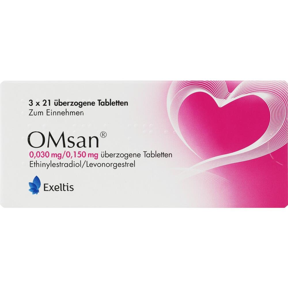 OMsan 0,030 mg/0,150 mg 3X21 St Überzogene Tabletten