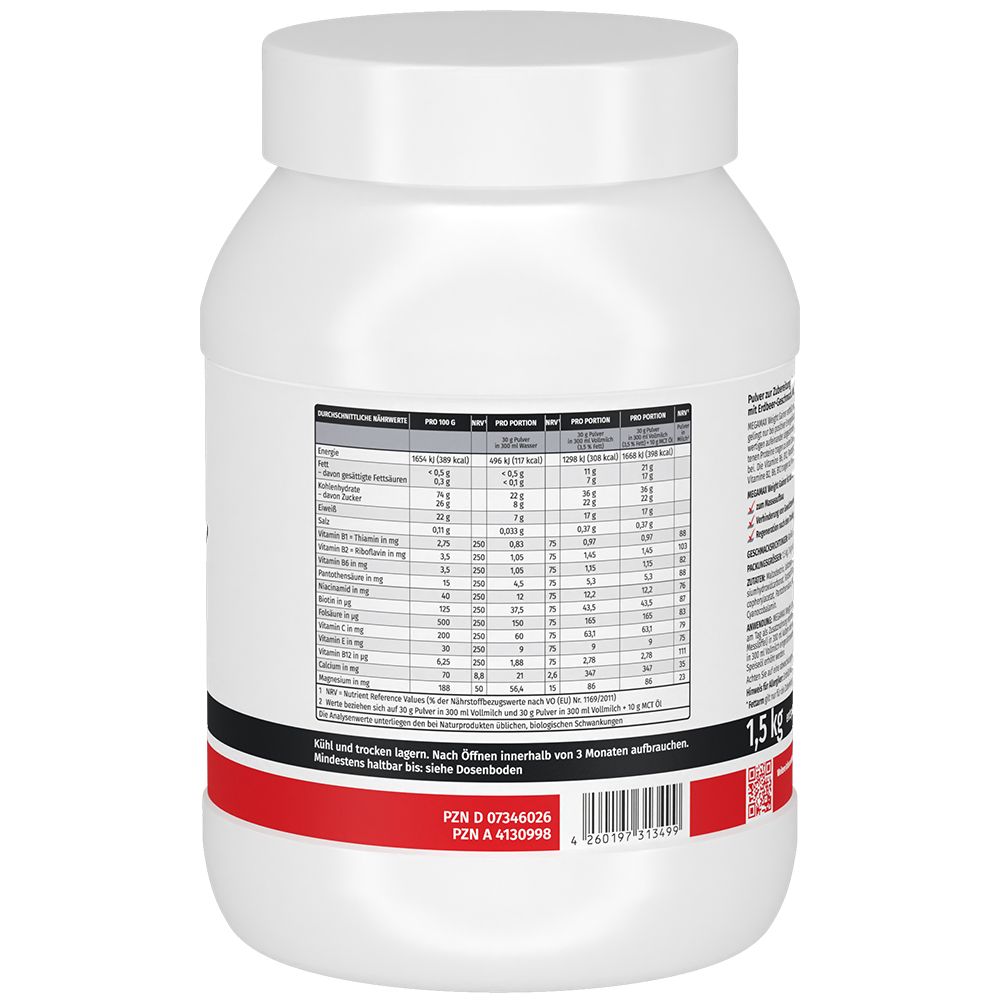 WEIGHT GAINER Megamax Erdbeere Pulver 1500 g Pulver