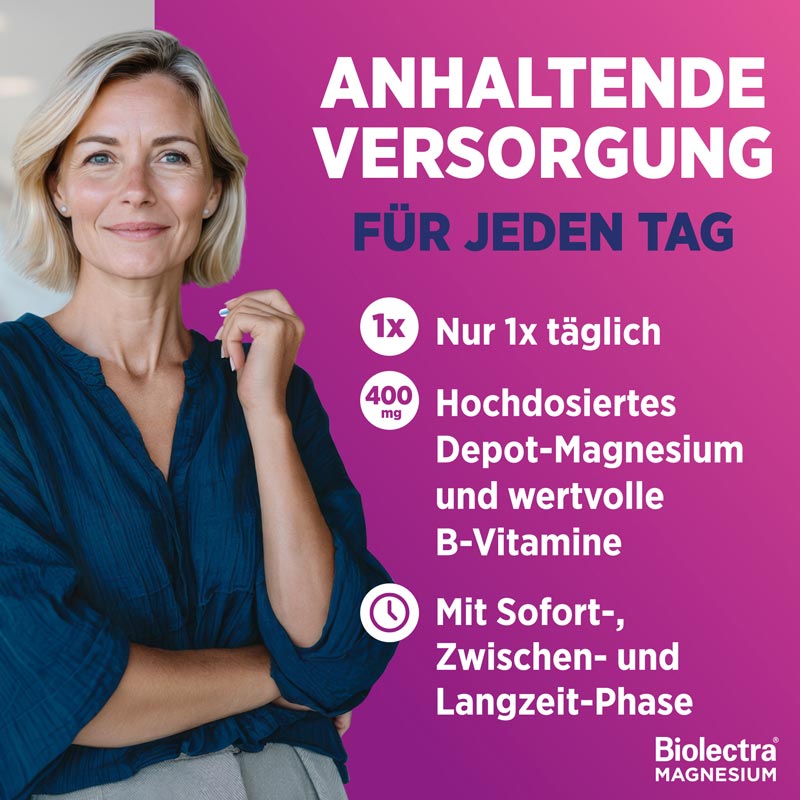 Biolectra MAGNESIUM 400 mg ultra 3-Phasen-Depot 30 St Tabletten