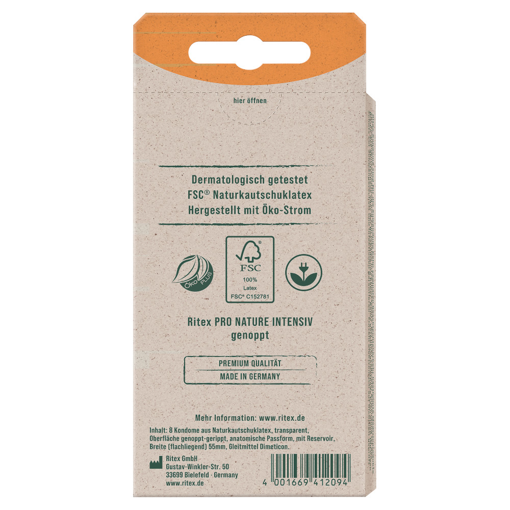 Ritex PRO NATURE INTENSIV vegan 8 St Kondome