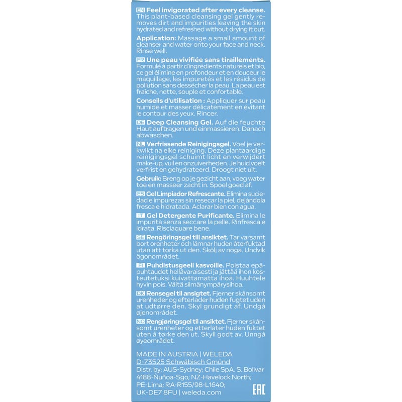 WELEDA DEEP CLEANSING GEL 150 ml Gel