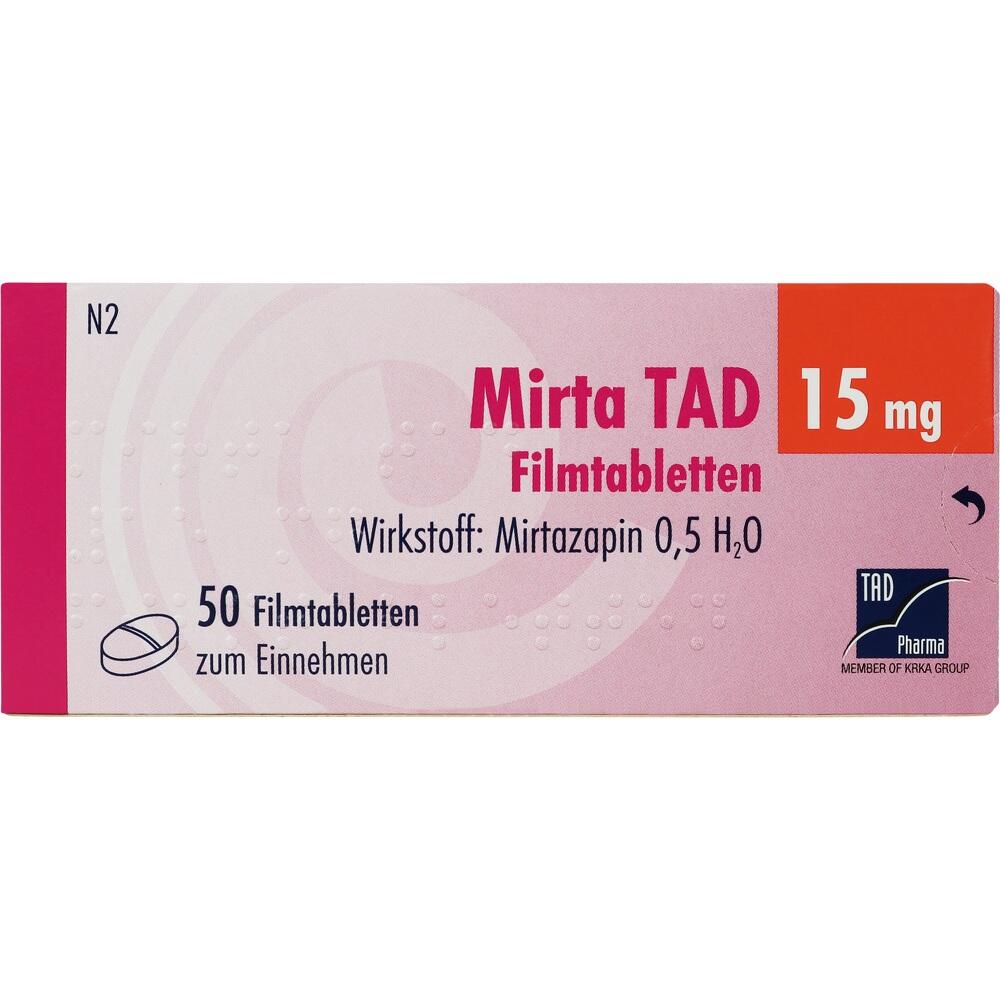 Mirta TAD 15mg 50 St Filmtabletten