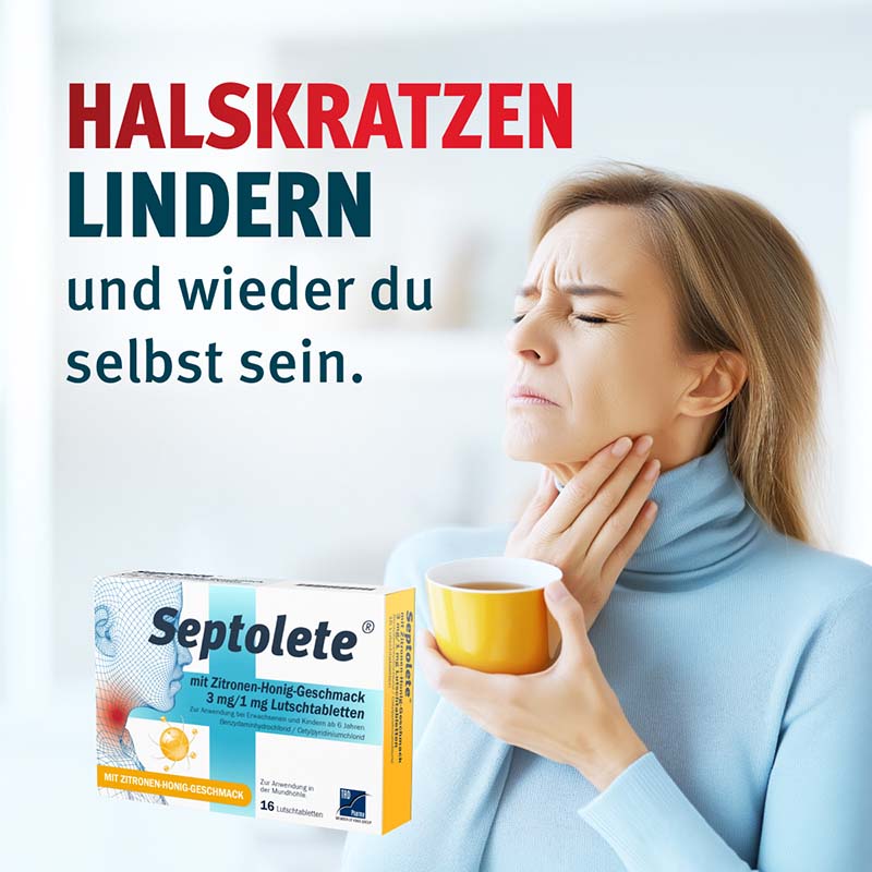Septolete mit Zitronen-Honig-Geschmack 3 mg/1 mg 16 St Lutschtabletten