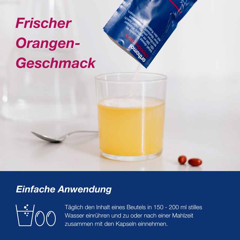 orthomol chondroplus - Nährstoffe mit Glucosamin-, Chondroitinsulfat und Hyaluronsäure - Granulat/Kapseln