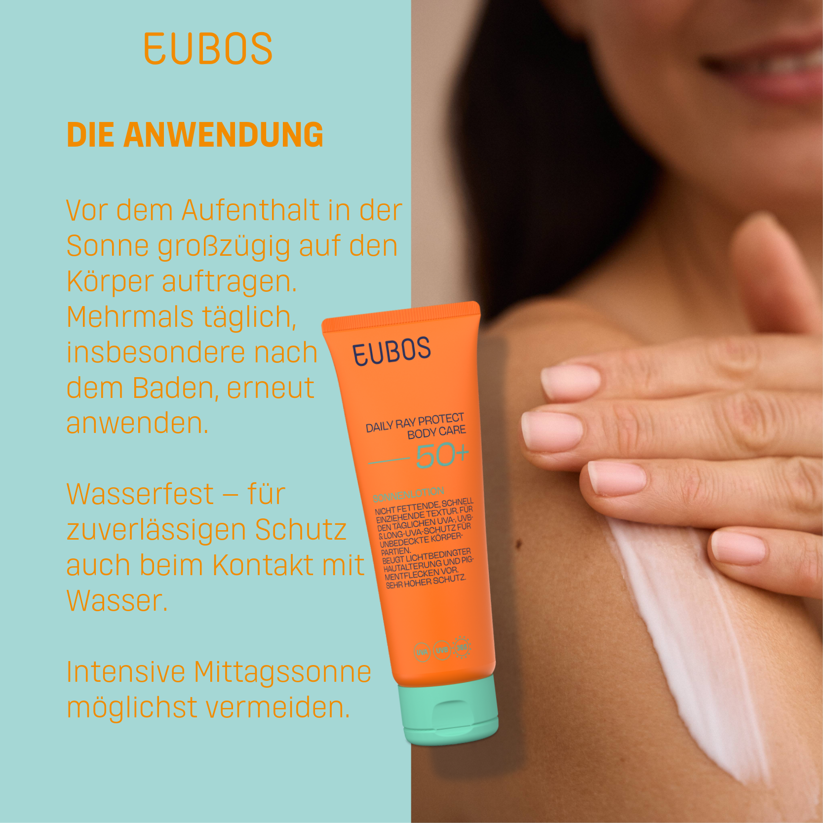EUBOS DAILY RAY PROTECT BODY CARE 50+ 125 ml Lotion