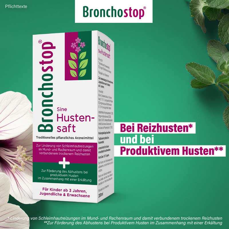 Bronchostop Sine Hustensaft 200 ml Flüssigkeit zum Einnehmen