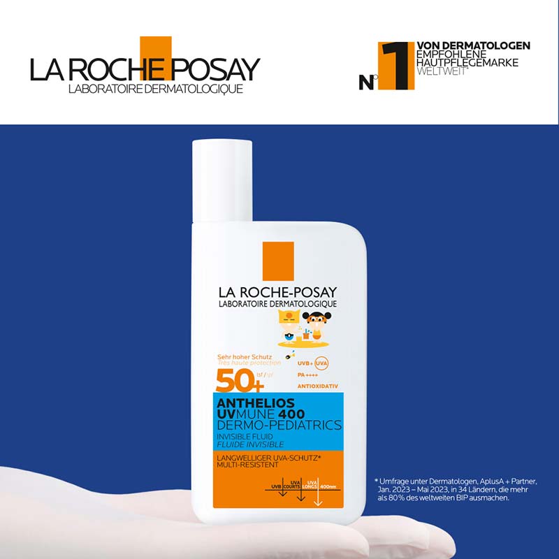 ROCHE-POSAY Anthelios Dermo Kids Fluid LSF 50+ 50 ml Flüssigkeit
