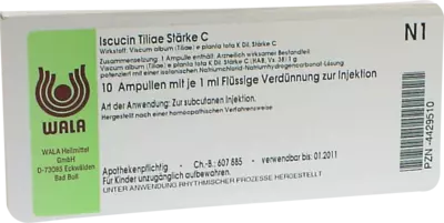 Iscucin Tiliae Stärke C 10X1 ml Ampullen