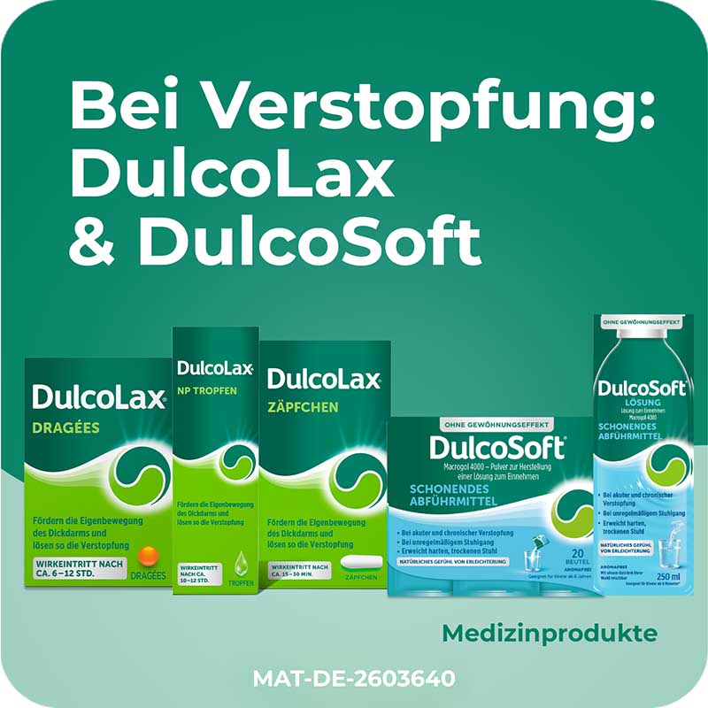 DulcoLax ZÄPFCHEN - Abführmittel bei Verstopfung  6 St Suppositorien