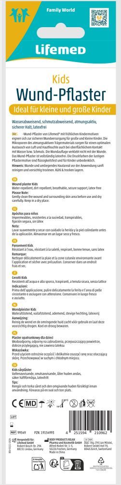 LIFEMED Kids Wund-Pflaster Märchen 2X25 cm Pflaster