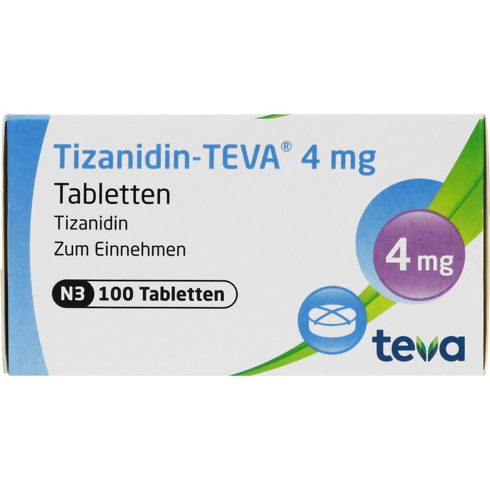 TIZANIDIN Teva 4 mg Tabletten 100 St Tabletten