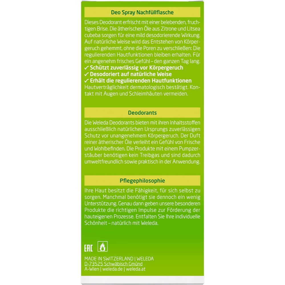 Weleda Deo Spray Citrus Fresh 200 ml Spray