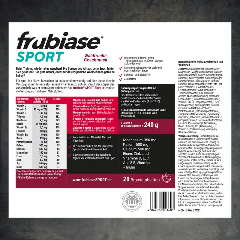 FRUBIASE SPORT Waldfrucht  20 St Brausetabletten