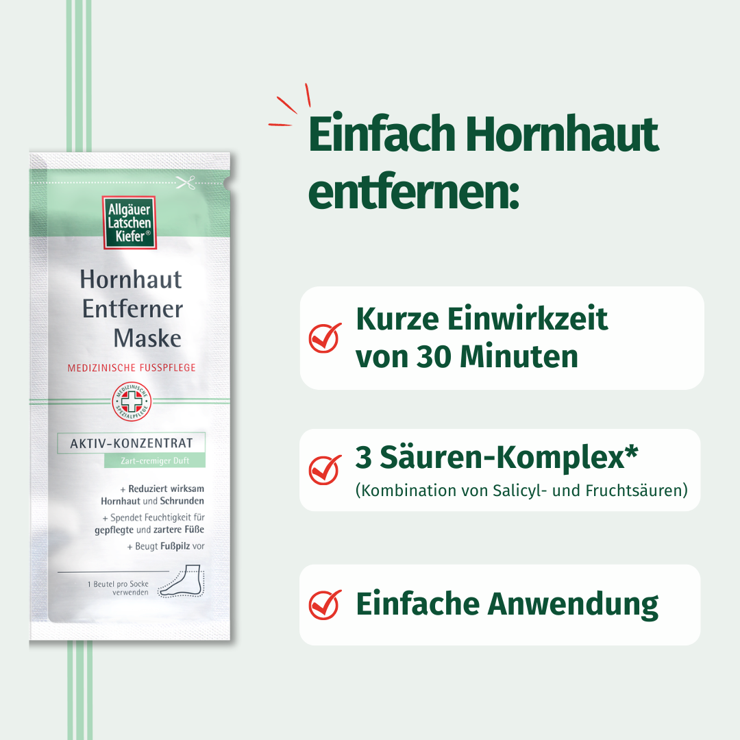 Allgäuer Latschen Kiefer Hornhaut Entferner Maske 1 Packung