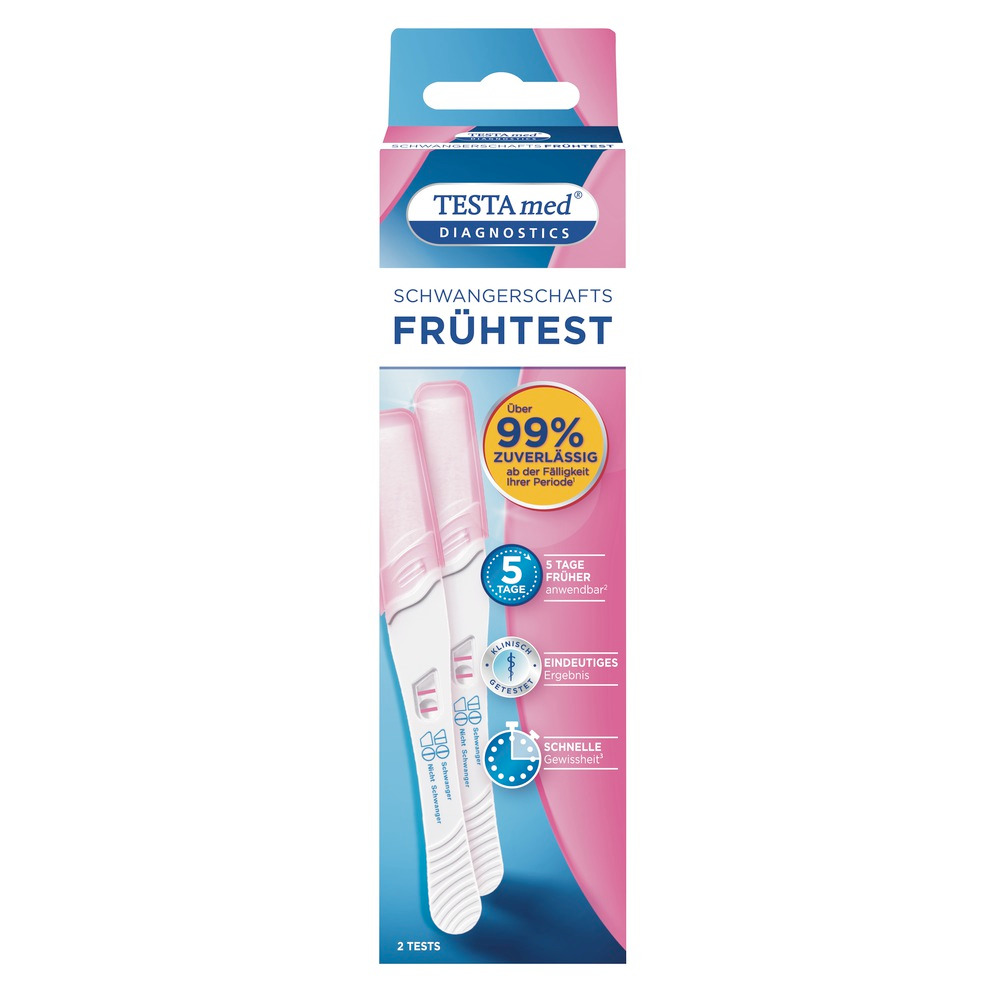 TESTAMED Schwangerschaftstest 2er 1 Packung Test