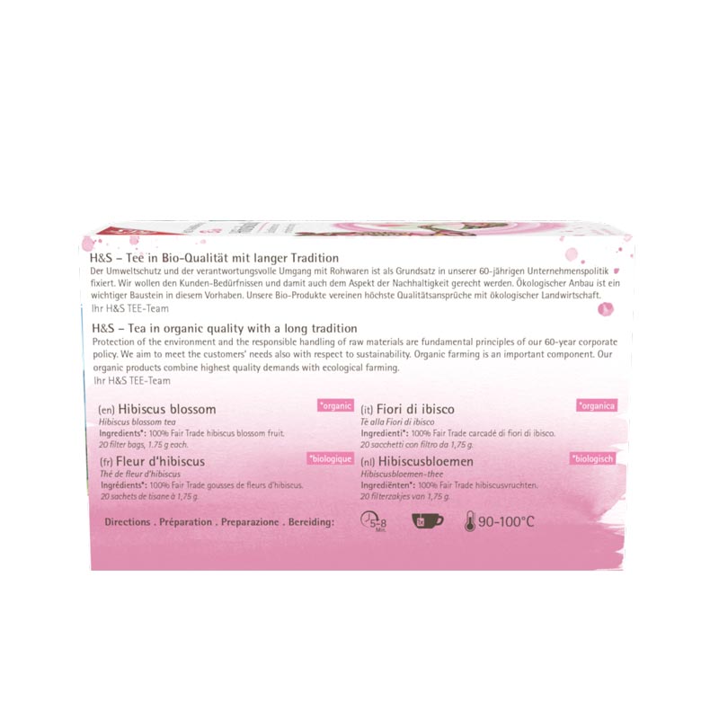H&S Wohlfühltee Hibiskusblüte 20X1.75 g Filterbeutel