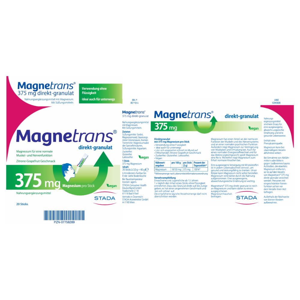 Magnetrans direkt-granulat 375 mg 20 St Granulat
