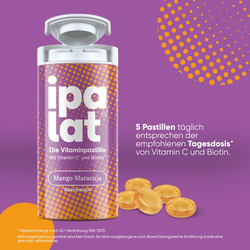 ipalat Die Vitaminpastille Mango-Maracuja 40 St Pastillen