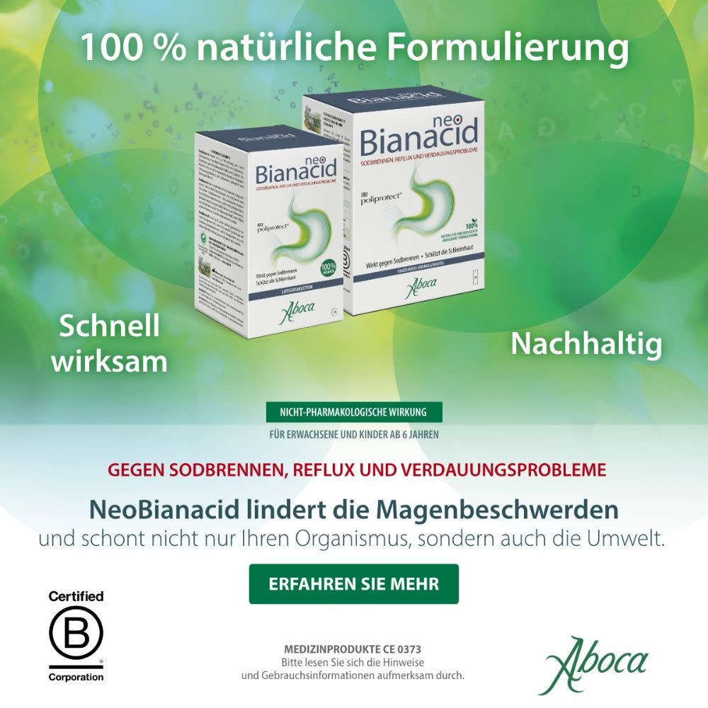 neoBianacid bei Sodbrennen, Reflux und Verdauungsproblemen 20X1.55 g Granulat