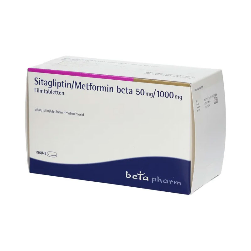 Sitagliptin/Metformin beta 50 mg/1000 mg 196 St Filmtabletten
