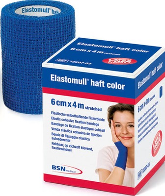 ELASTOMULL haft color 6 cmx4 m Fixierb.blau 1 St Binden