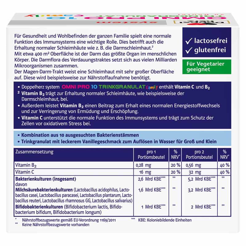 Doppelherz system OMNI PRO 10 TRAINKGRANILAT family 20 St Granulat