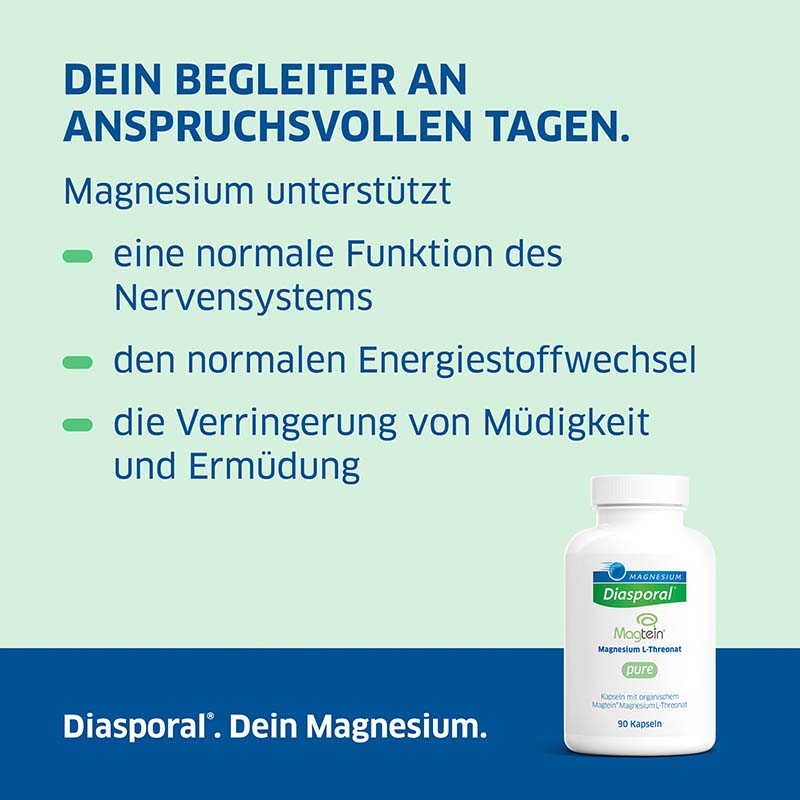 MAGNESIUM Diasporal Magtein Magnesium L-Threonat pure 90 St Kapseln