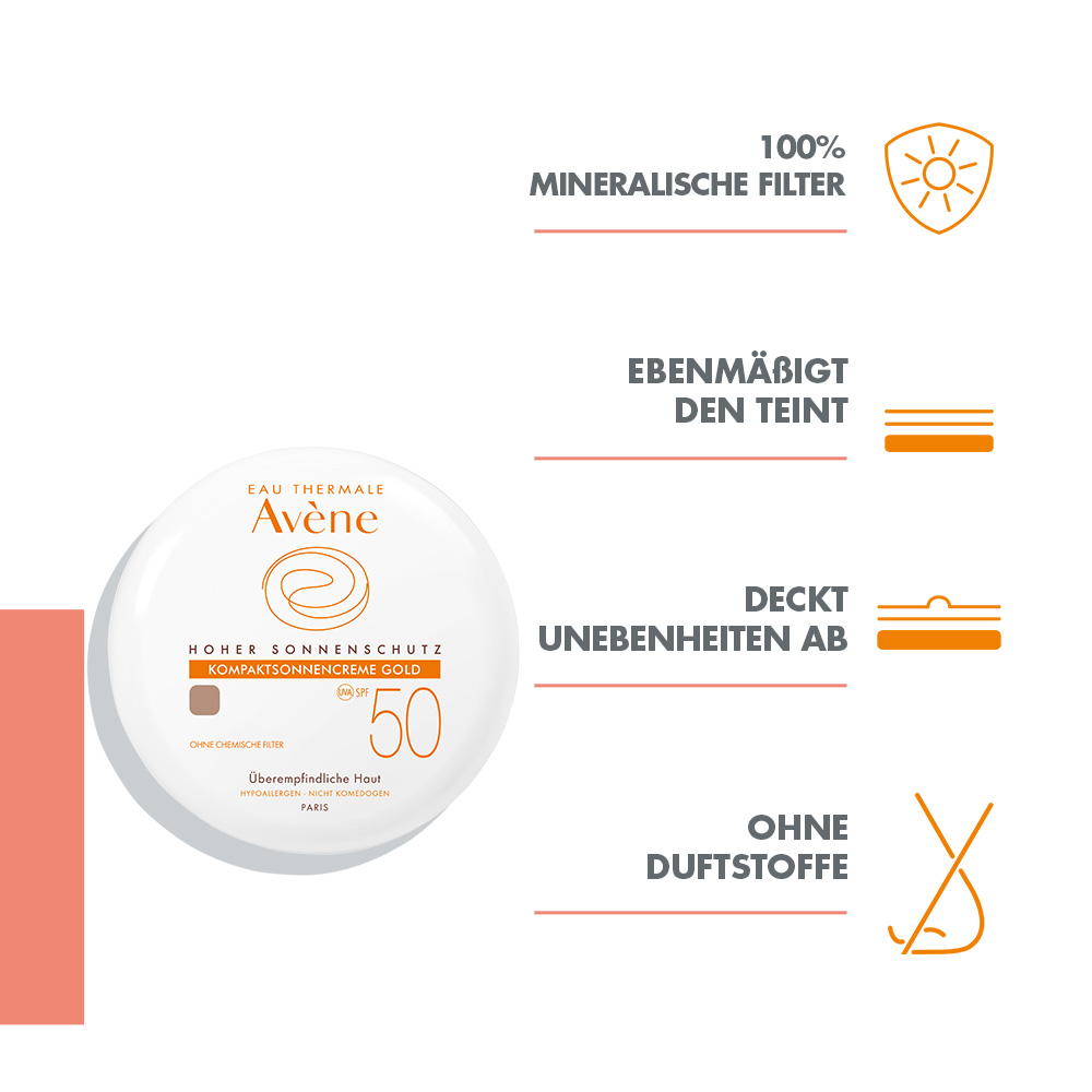 Avène KOMPAKTSONNENCREME GOLD SPF 50  10 g Creme