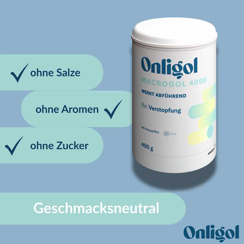 Onligol MACROGOL 4000 bei Verstopfung, Obstipation 400 g Pulver
