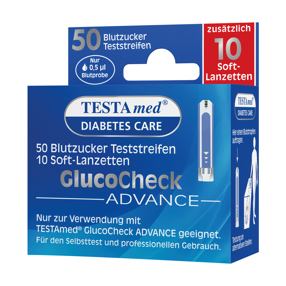 TESTAmed Glucocheck ADVANCE  1 Packung Kombipackung