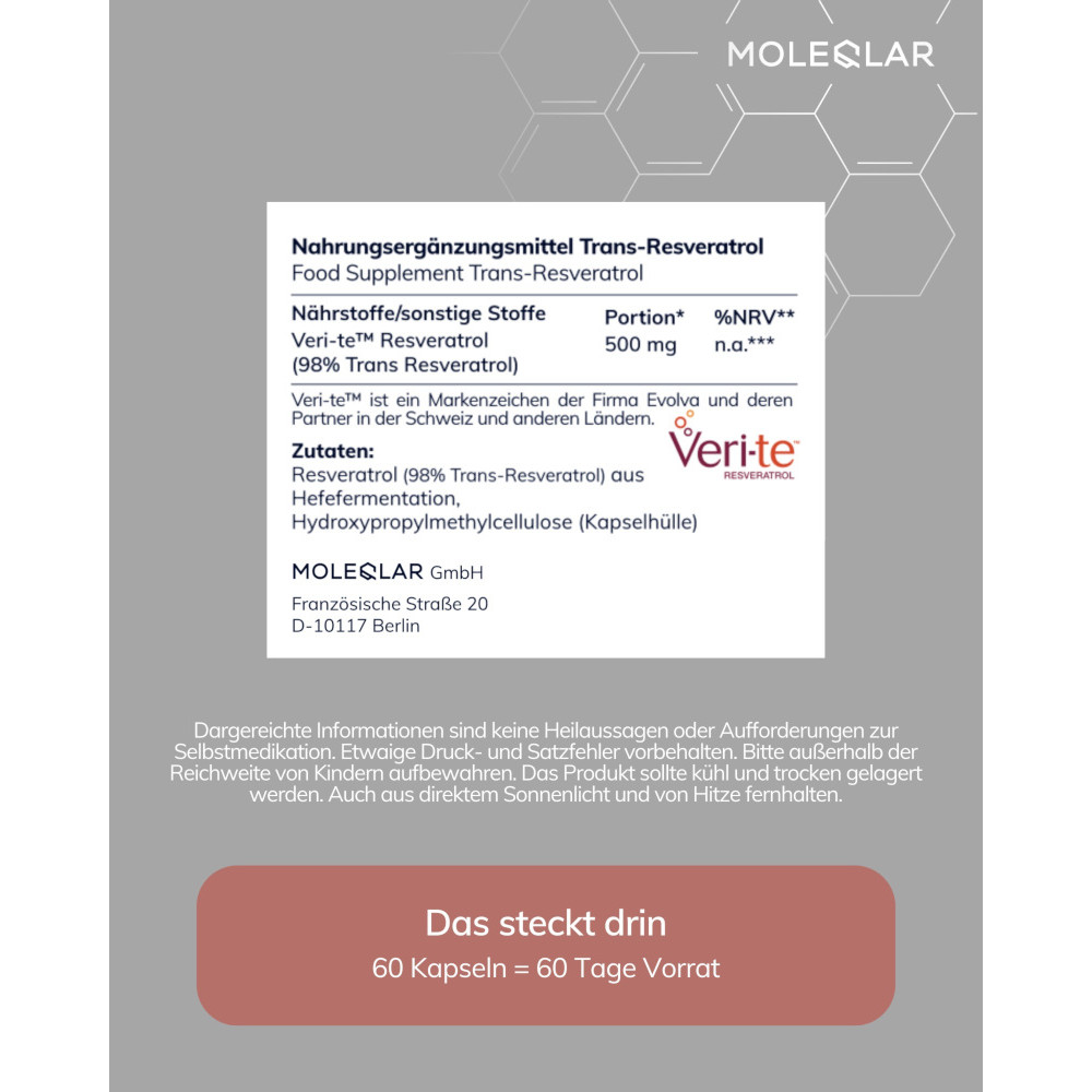 MOLEQLAR RESVERATROL 60 St Kapseln