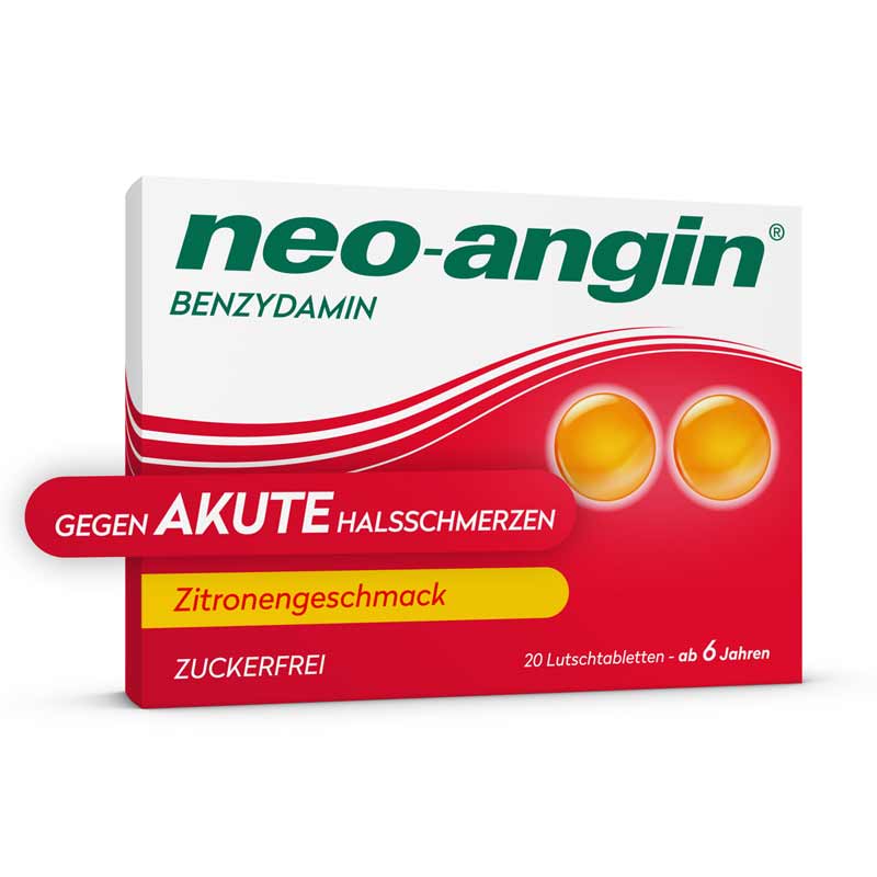 neo-angin BENZYDAMIN gegen AKUTE Halsschmerzen 20 St Lutschtabletten