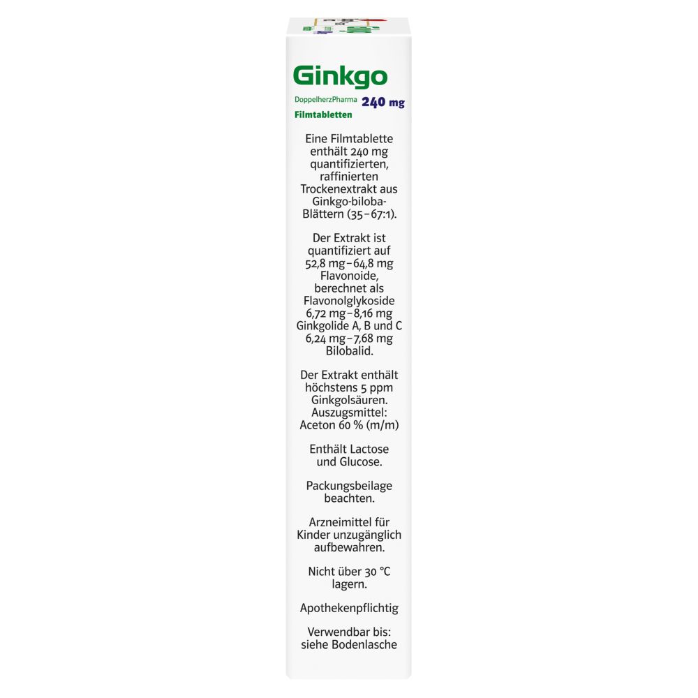 Doppelherz Pharma Ginkgo 240 mg 30 St Filmtabletten