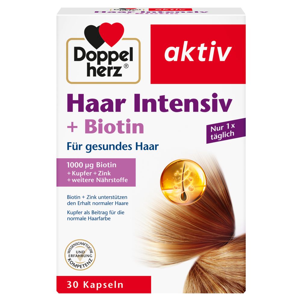 Doppelherz aktiv Haar Intensiv + Biotin 30 St Kapseln
