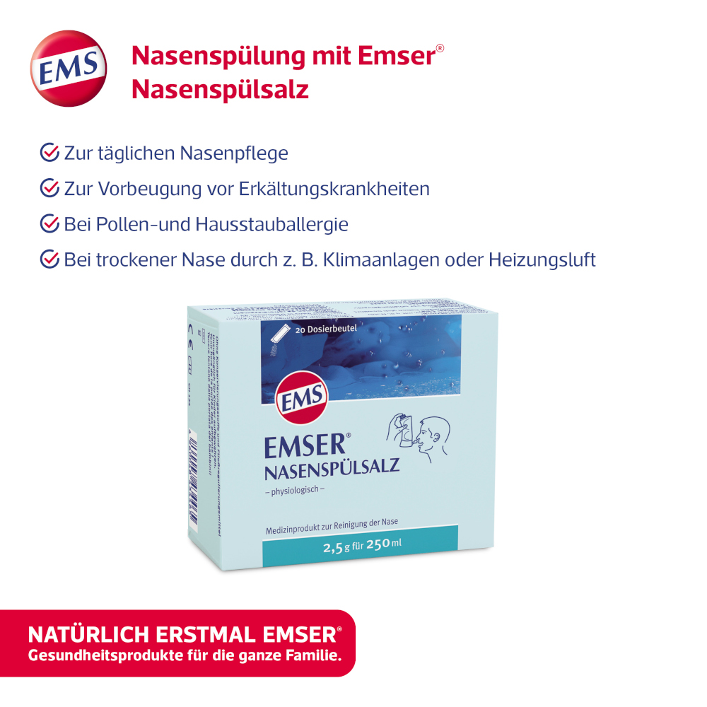 EMSER Nasenspülsalz 20 St Pulver