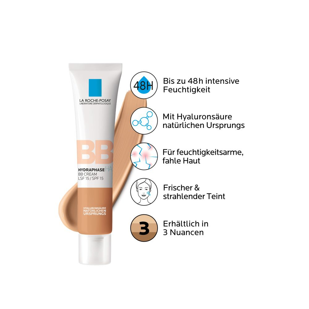 LA ROCHE-POSAY HYDRAPHASE HA BB CREME SPF 15 mittel 40 ml Creme