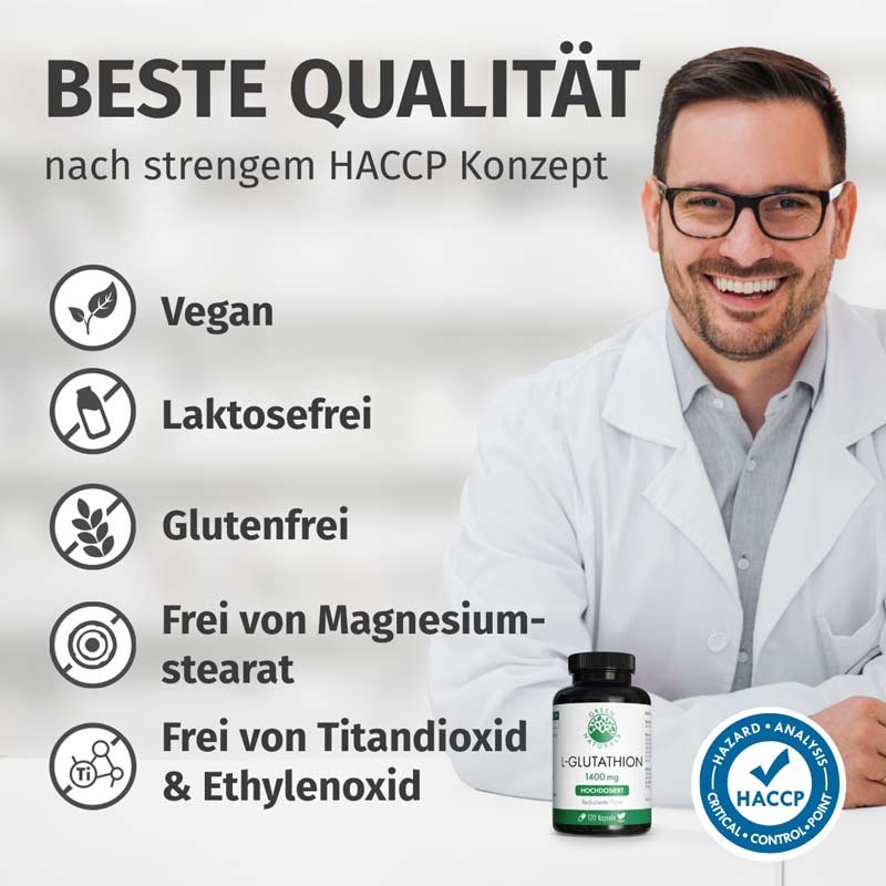 GREEN NATURALS L-GLUTATHION 1400 mg 90 St Kapseln