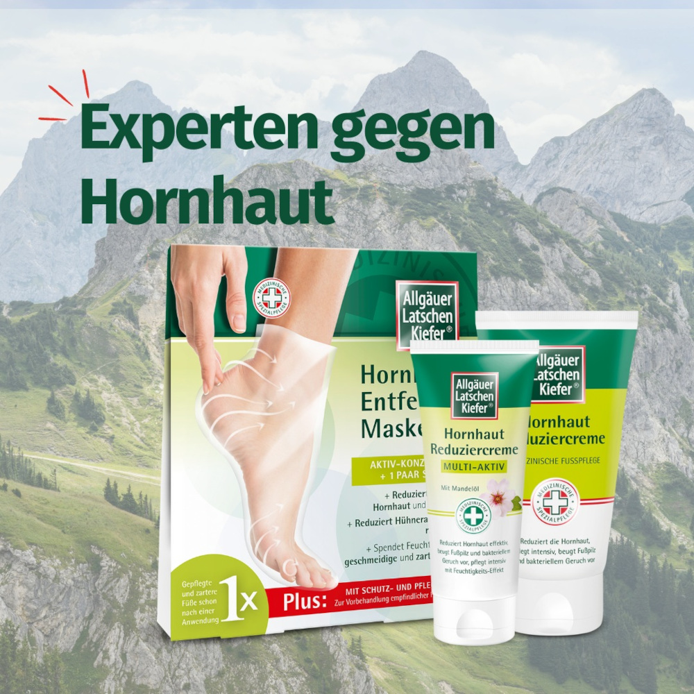 Allgäuer Latschen Kiefer Hornhaut Entferner Maske + 1 Packung