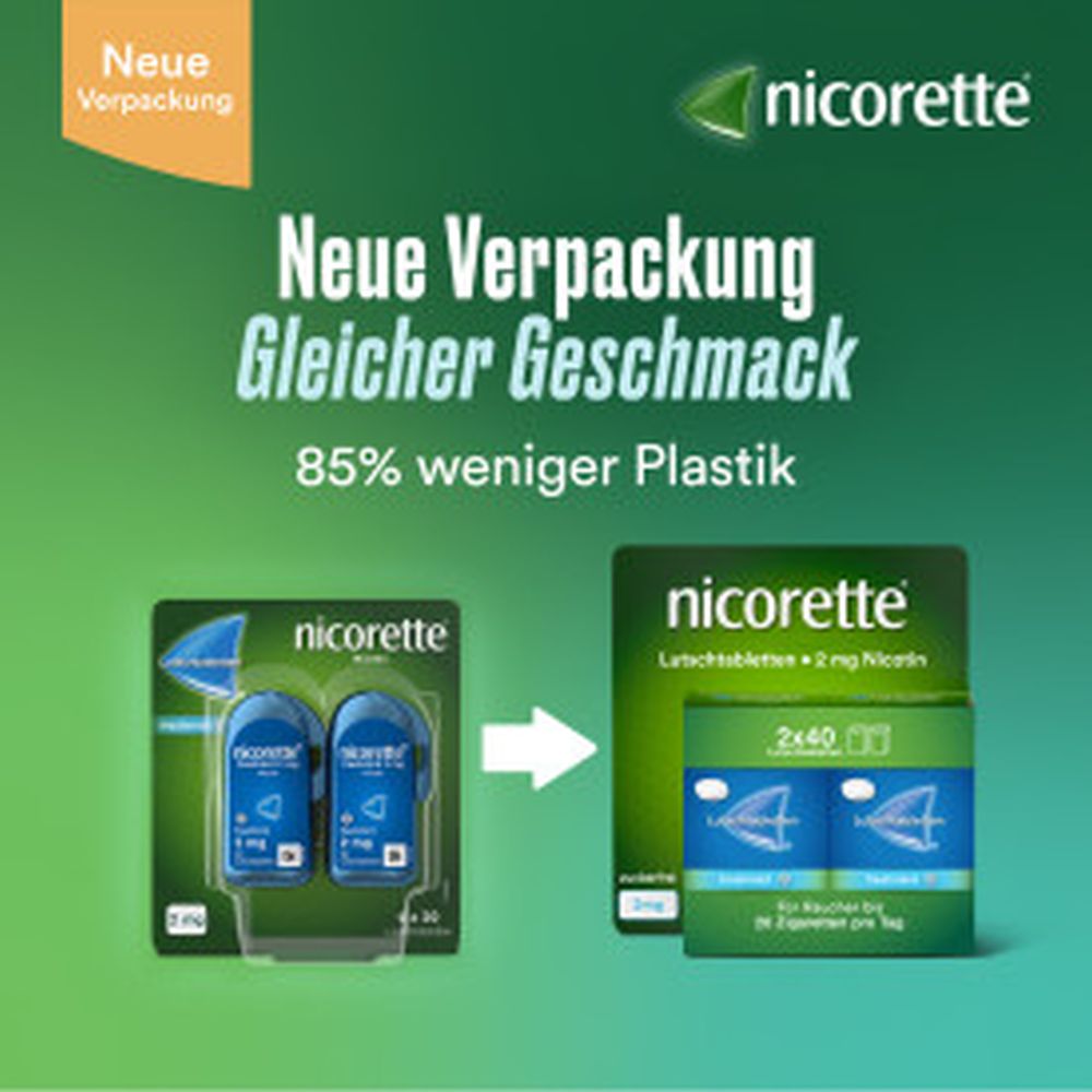 nicorette Lutschtablette freshmint 2 mg Nikotin zur Raucherentwöhnung 160 St Lutschtabletten