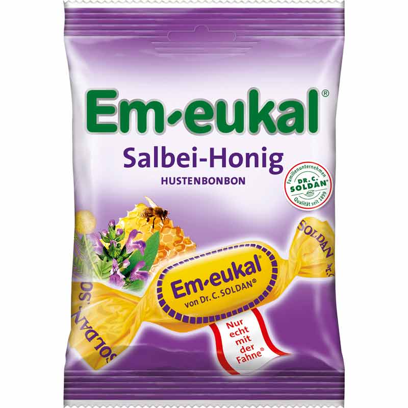 Em-eukal Salbei Honig zuckerhaltig 75 g Bonbons