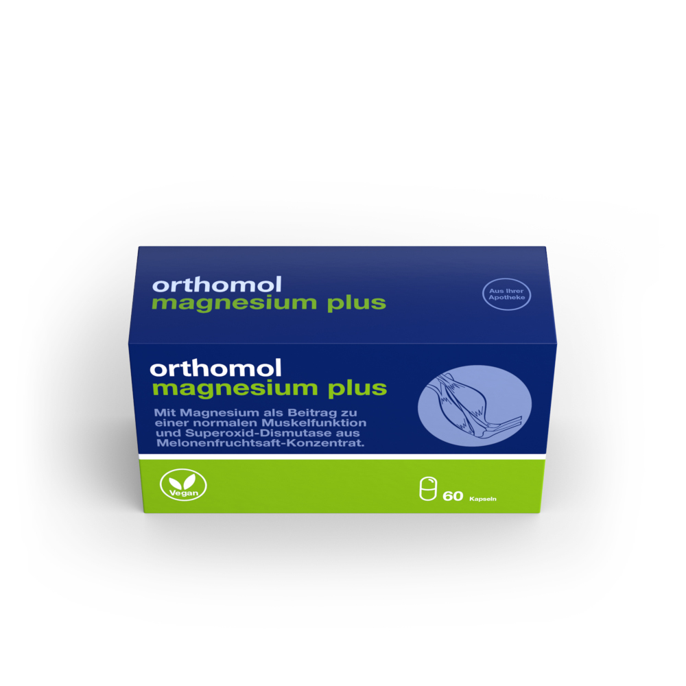 orthomol magnesium plus - mit 150 mg Magnesium und Superoxid-Dismutase aus Melonenfruchtsaft-Konzentrat - Kapseln