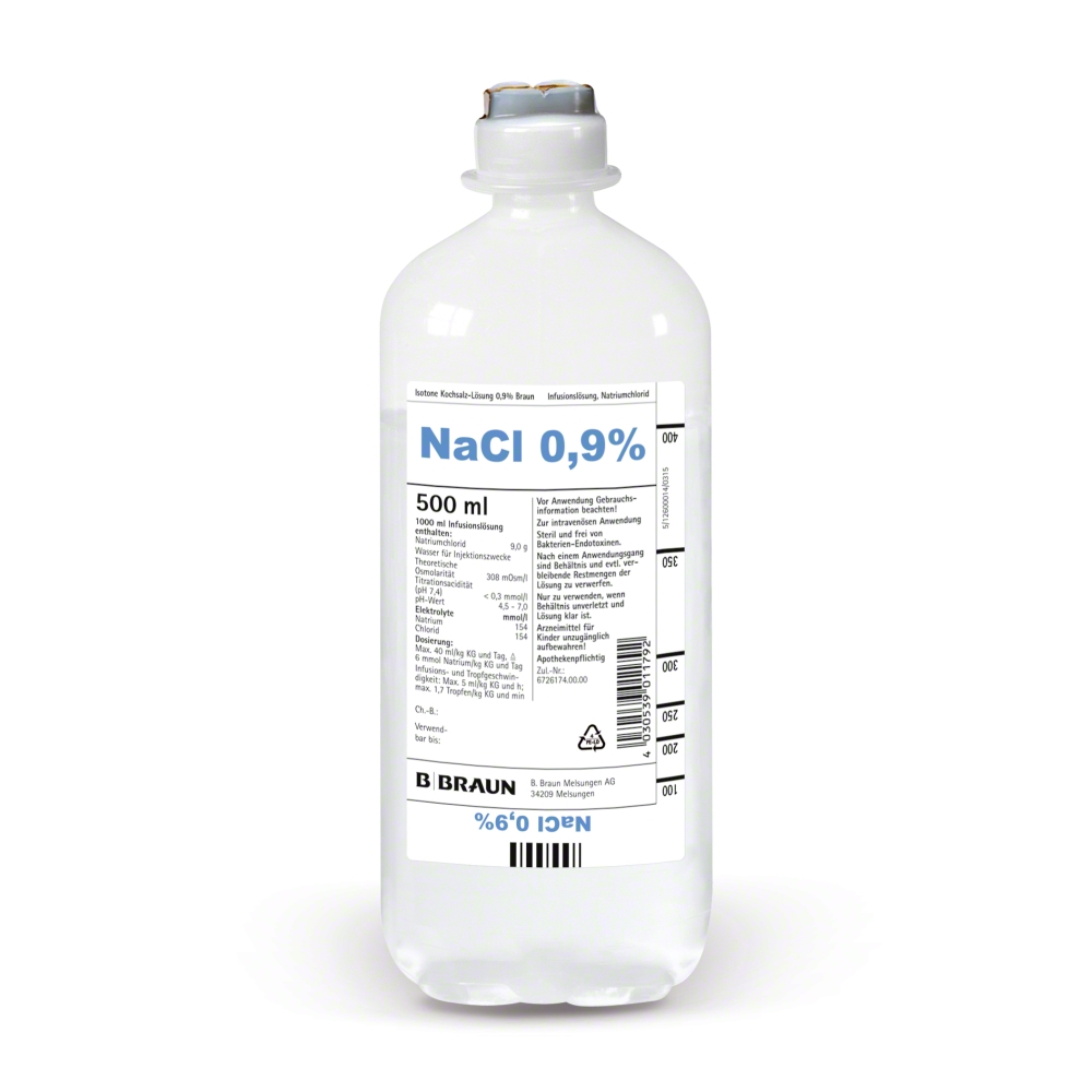 ISOTONE Kochsalz-Lösung 0,9% Braun Ecoflac Plus 500 ml Infusionslösung