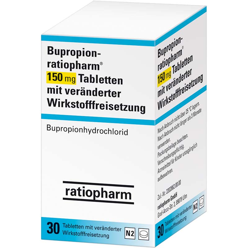 Bupropion-ratiopharm 150 mg 30 St Tablette mit veränderter Wirkstofffreisetzung
